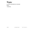 Whirlpool WFC310S0EB3 cover sheet diagram