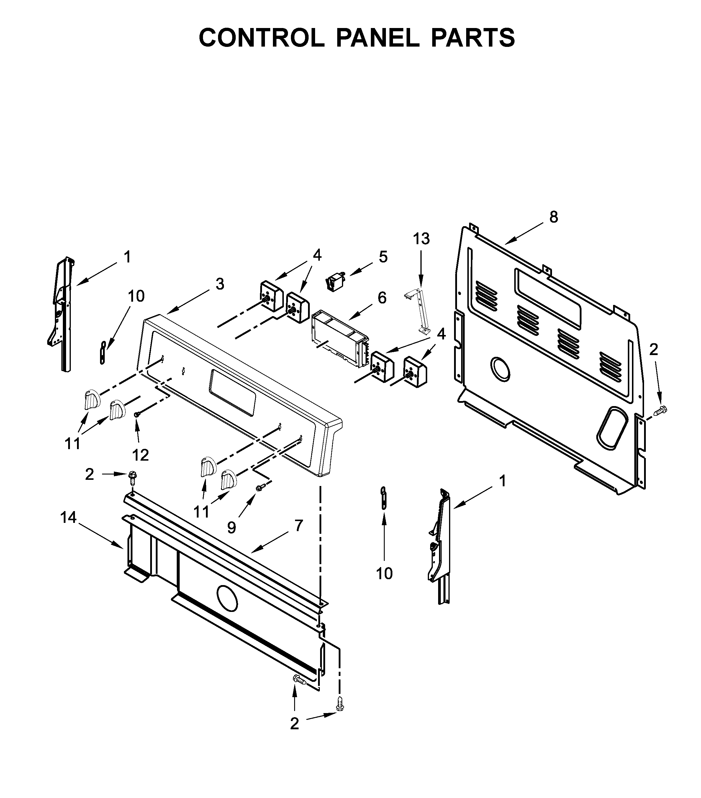 Control panel parts