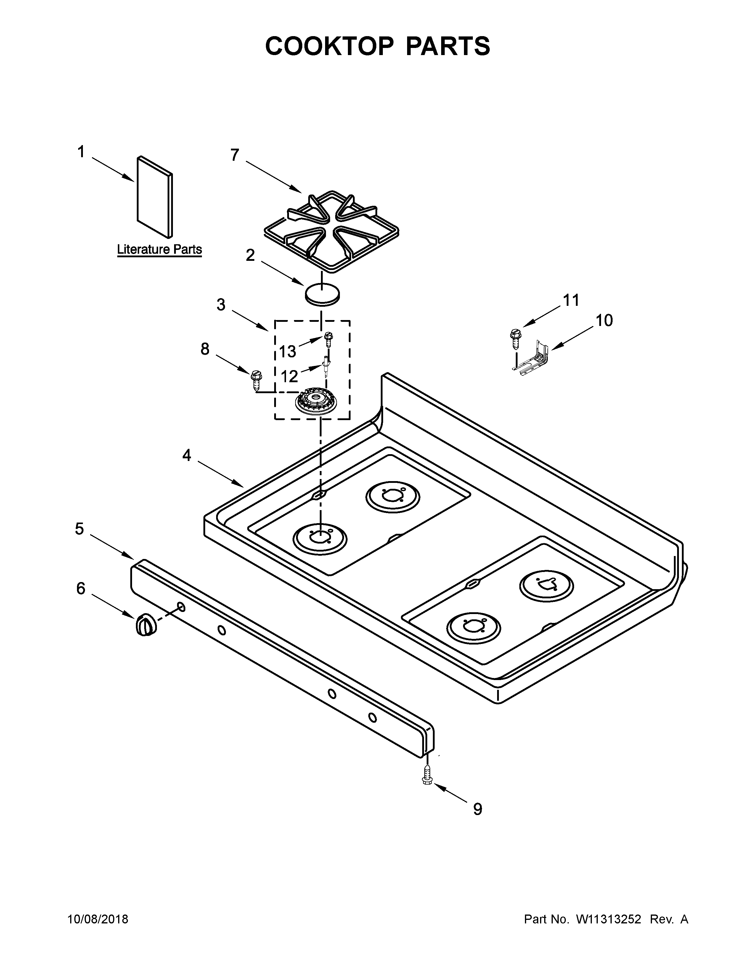Cooktop parts