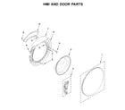 Whirlpool YWFC8090GX0 hmi and door parts diagram
