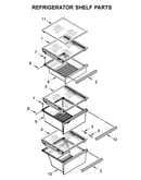 Refrigerator shelf parts