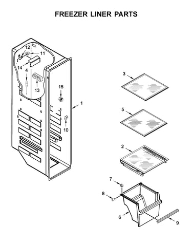 Freezer liner parts