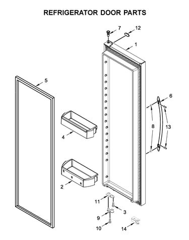 Refrigerator door parts