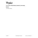Whirlpool WFE510S0HS1 cover sheet diagram