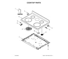 Whirlpool WFE525S0HB1 cooktop parts diagram