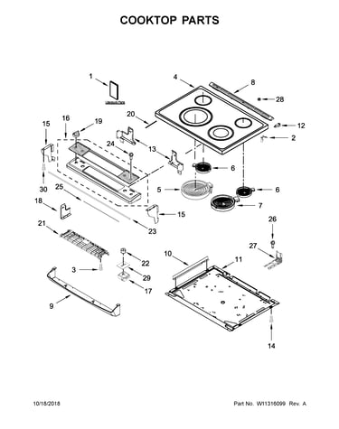 Cooktop parts