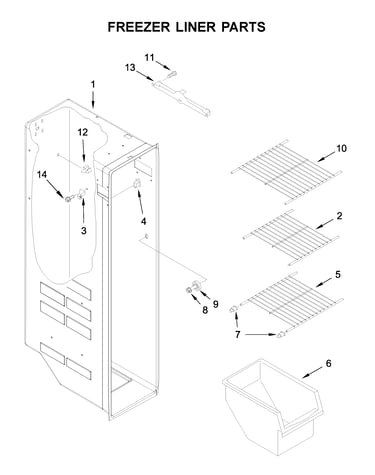 Freezer liner parts