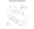 Whirlpool WRS335FDDW01 motor and ice container parts diagram
