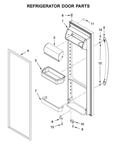 Refrigerator door parts