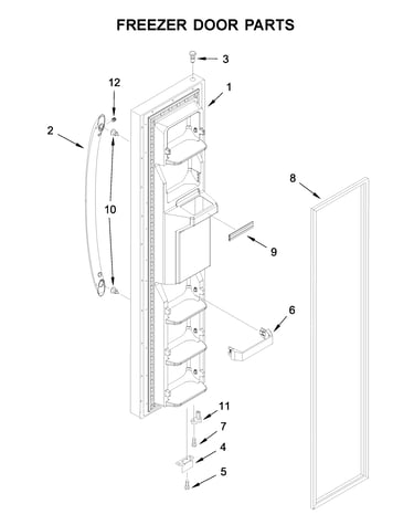 Freezer door parts