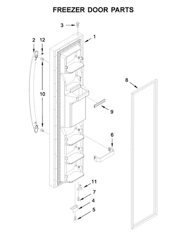 Freezer door parts