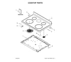 Whirlpool WFE525S0HS0 cooktop parts diagram