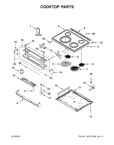 Cooktop parts