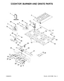 Cooktop, burner and grate parts