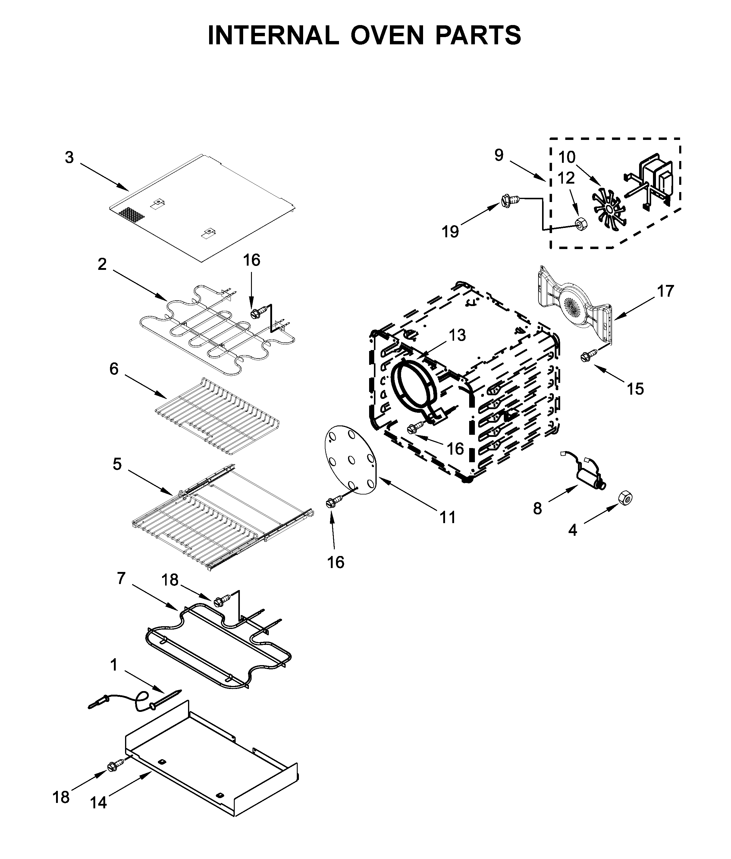 Internal oven parts