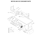 Whirlpool WRS335FDDB00 motor and ice container parts diagram