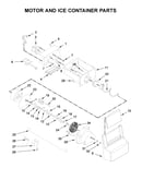 Motor and ice container parts