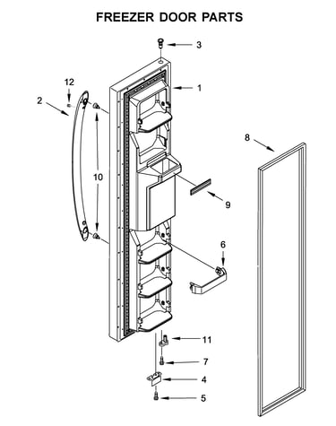 Freezer door parts