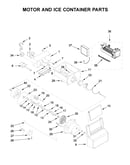 Motor and ice container parts