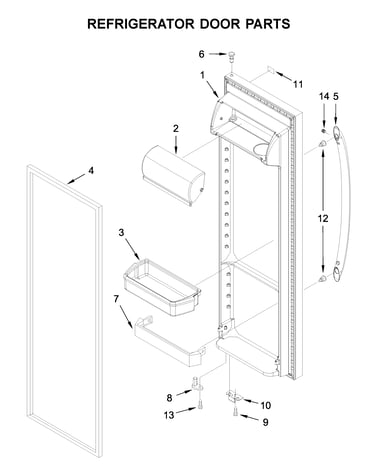 Refrigerator door parts