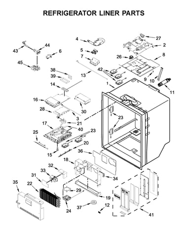 Refrigerator liner parts
