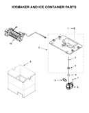 Icemaker and ice container parts