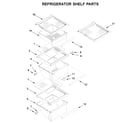 Whirlpool WRS331FDDB00 refrigerator shelf parts diagram