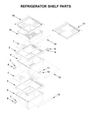 Refrigerator shelf parts