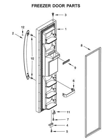 Freezer door parts