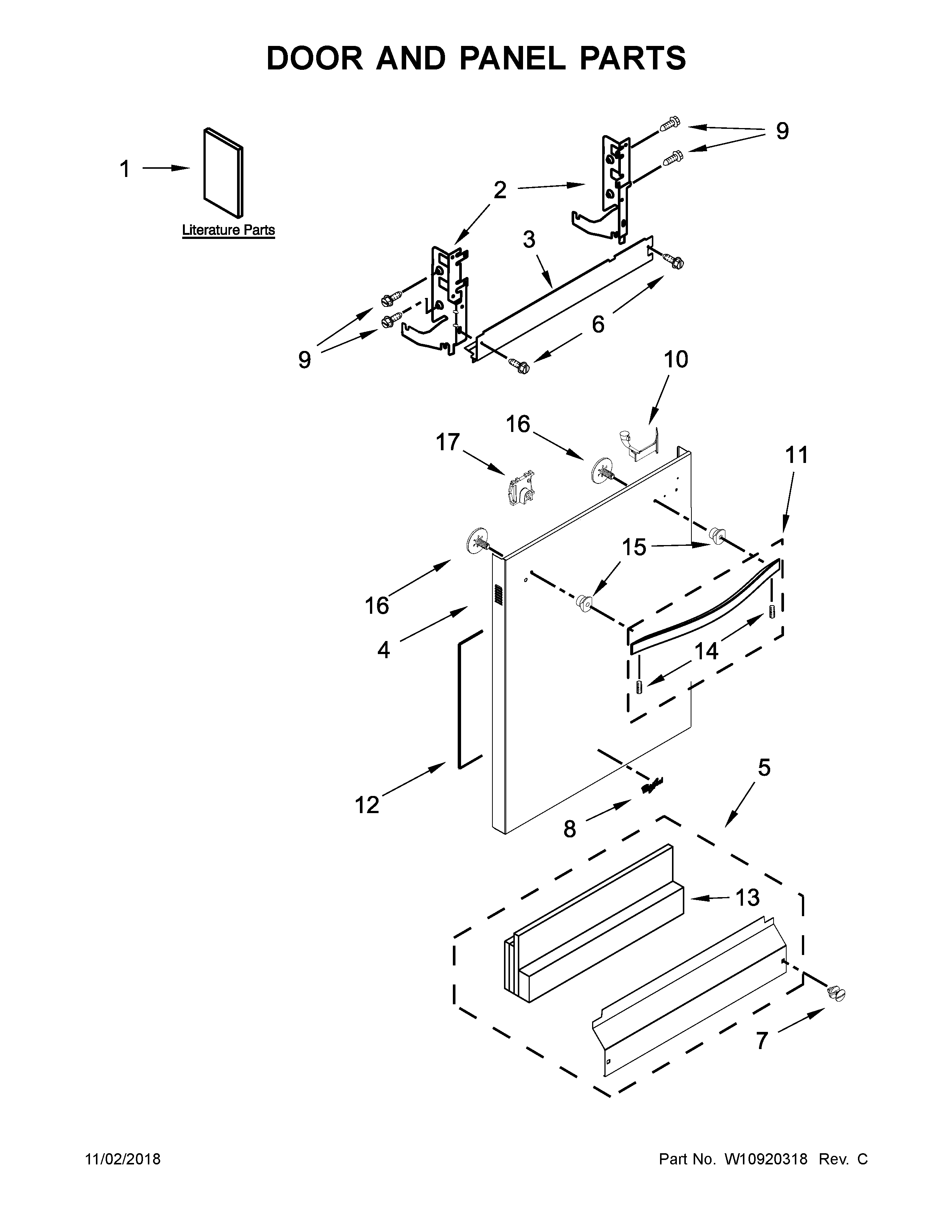 Door and panel parts