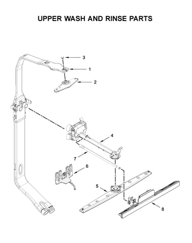 Upper wash and rinse parts