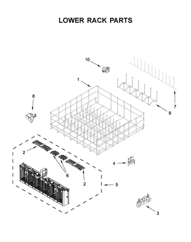 Lower rack parts