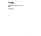 Whirlpool WRF560SMHM00 cover sheet diagram