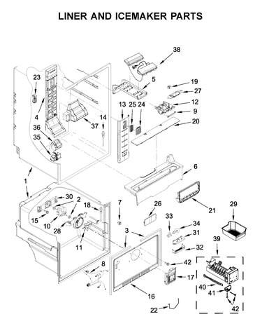Liner and icemaker parts