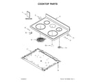Whirlpool WFE550S0HB1 cooktop parts diagram