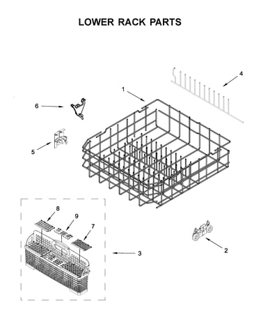 Lower rack parts