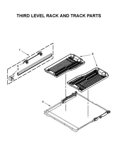 Third level rack and track parts