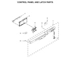 Maytag MDB8979SFZ2 control panel and latch parts diagram