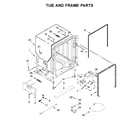 Maytag MDB8979SFZ2 tub and frame parts diagram
