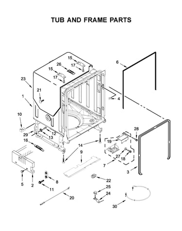 Tub and frame parts