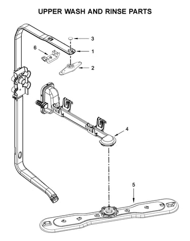 Upper wash and rinse parts
