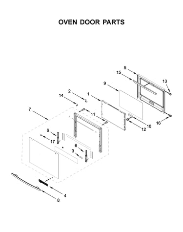 Oven door parts