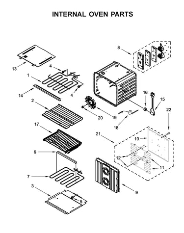 Internal oven parts