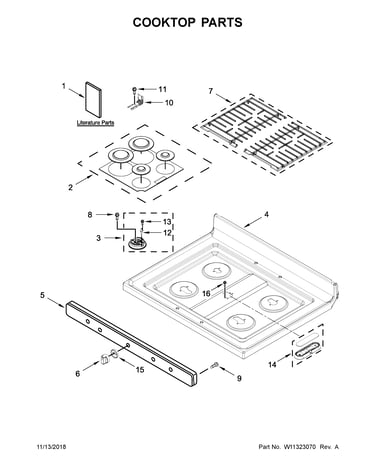 Cooktop parts