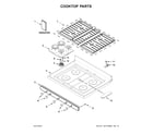 Whirlpool WFG525S0HB0 cooktop parts diagram