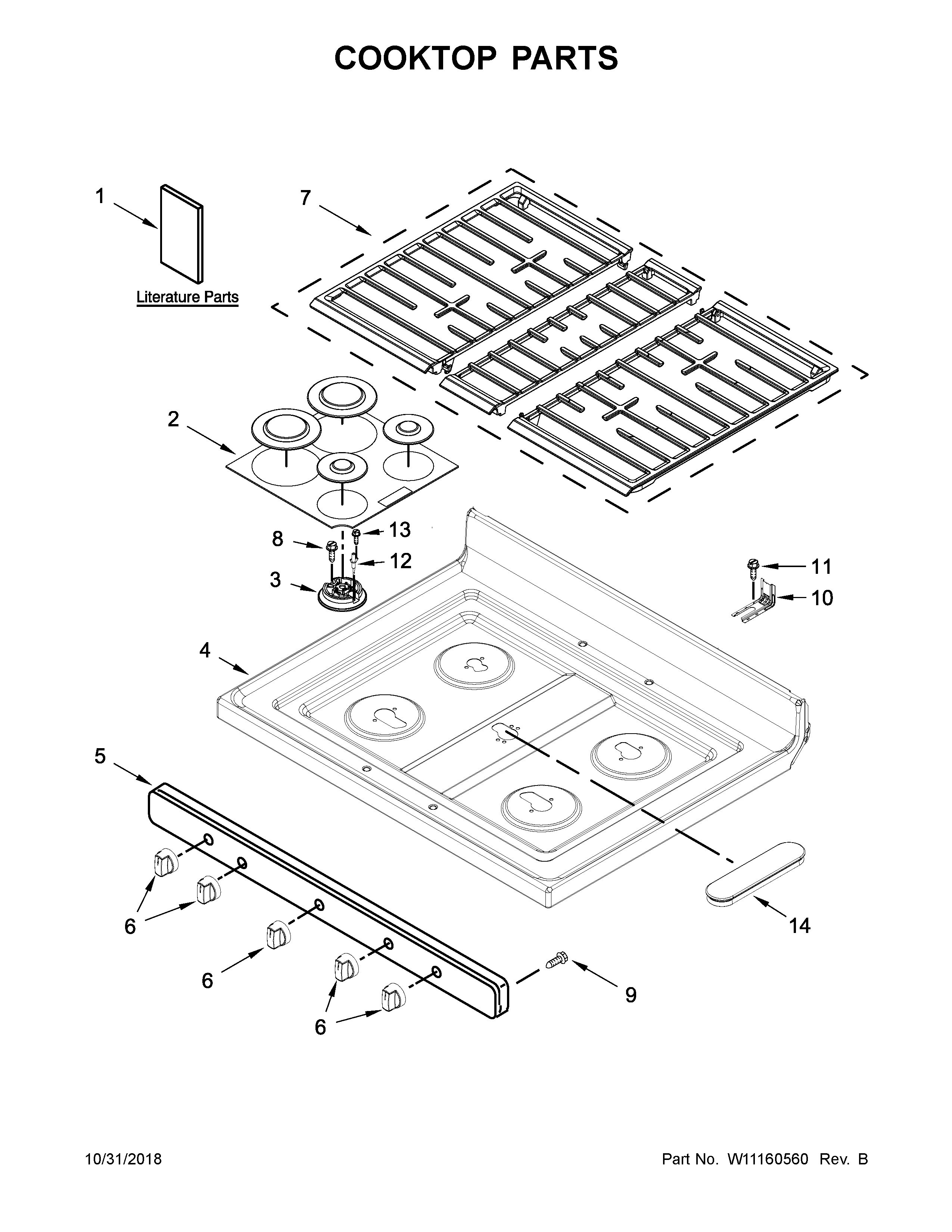 Cooktop parts