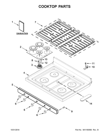 Cooktop parts