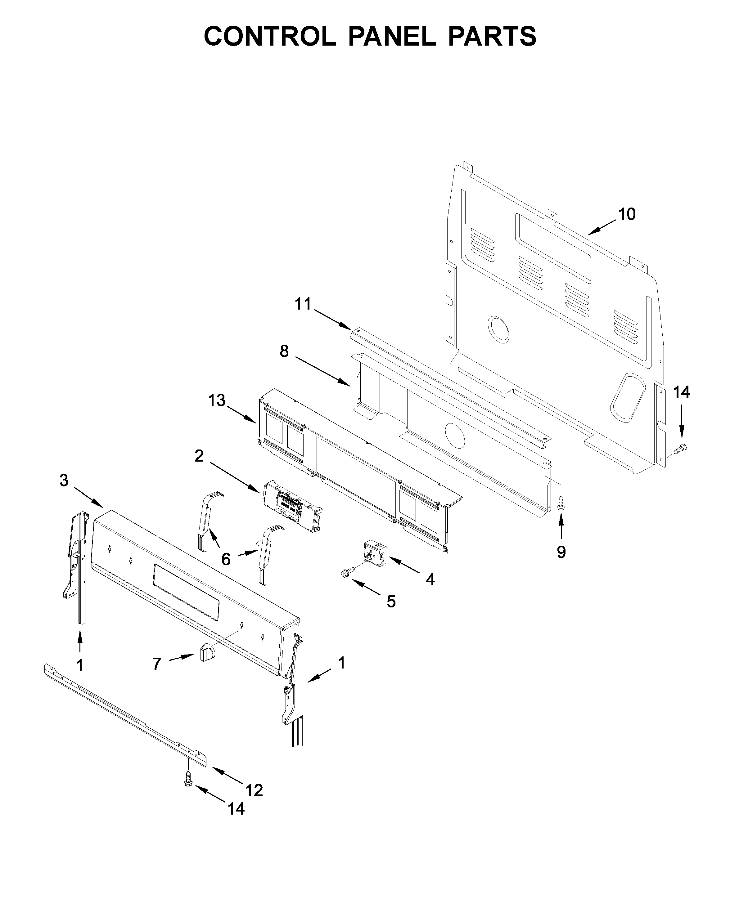 Control panel parts