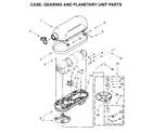 KitchenAid 3KSM6583TGU0 case, gearing and planetary unit parts diagram
