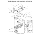 KitchenAid 3KSMC895TWH0 case, gearing and planetary unit parts diagram
